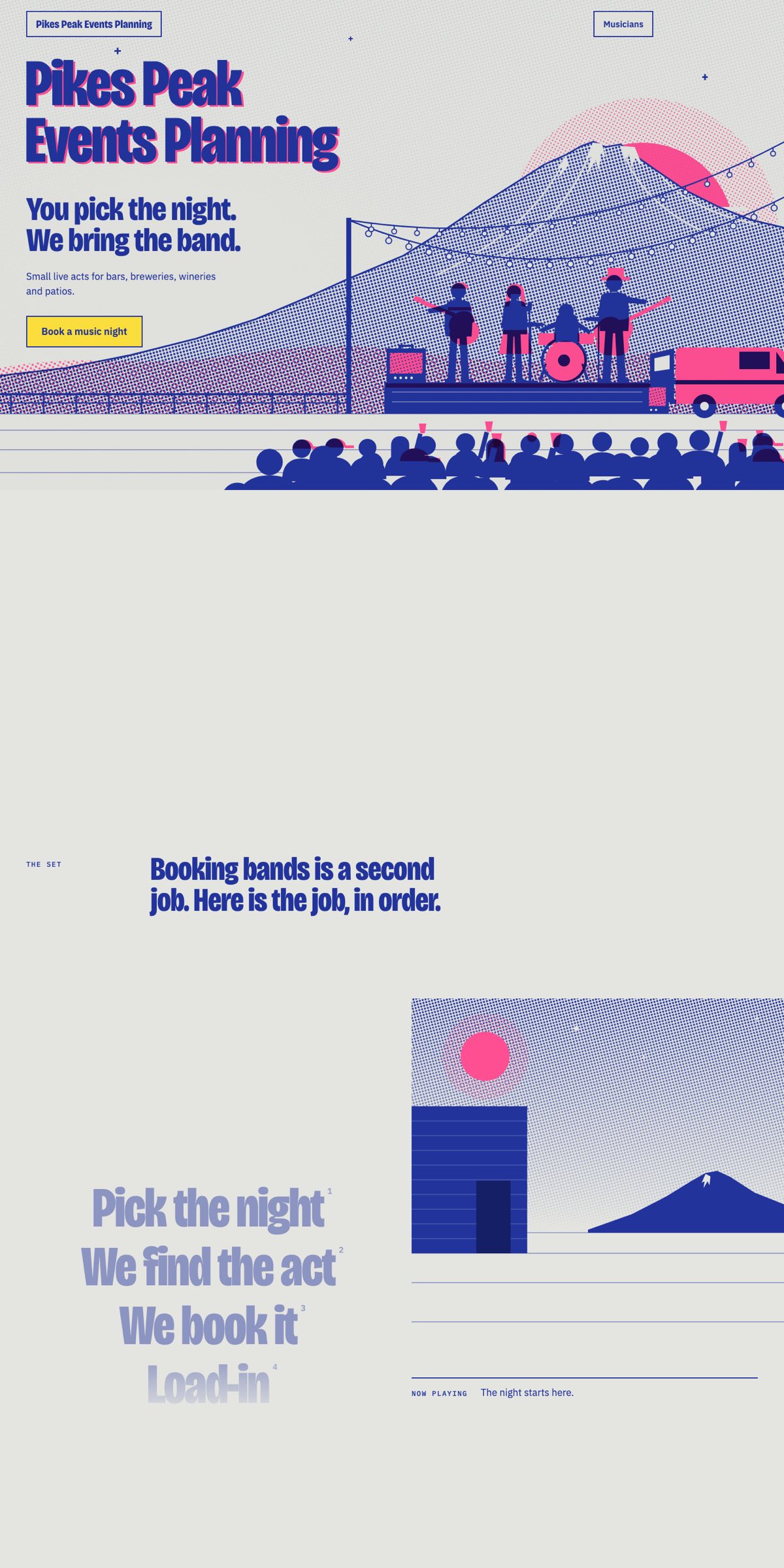 Pikes Peak Events Planning home page